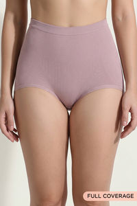 Zivame High Rise Full Coverage Tummy Tucker Hipster Panty - Wood rose — thumbnail 1